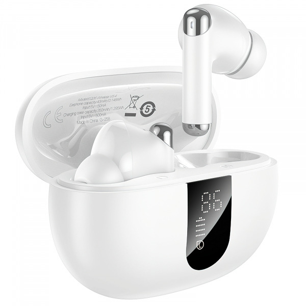 Handsfree Bluetooth HOCO EQ26, TWS, ANC, Alb