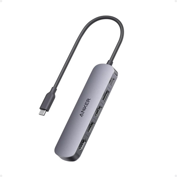 Hub USB-C Anker, 2 x USB-A - 1 x USB-A 3.0 - 1 x USB-C - 1 x HDMI, Gri A8357HA0
