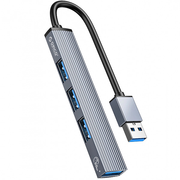 Hub USB Orico AH-A13, 1 x USB-A 3.0 - 3 x USB-A, Gri