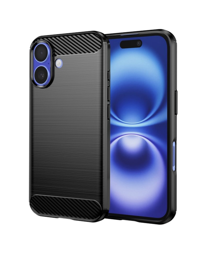 Husa Carbon Fiber iPhone 16 Neagra