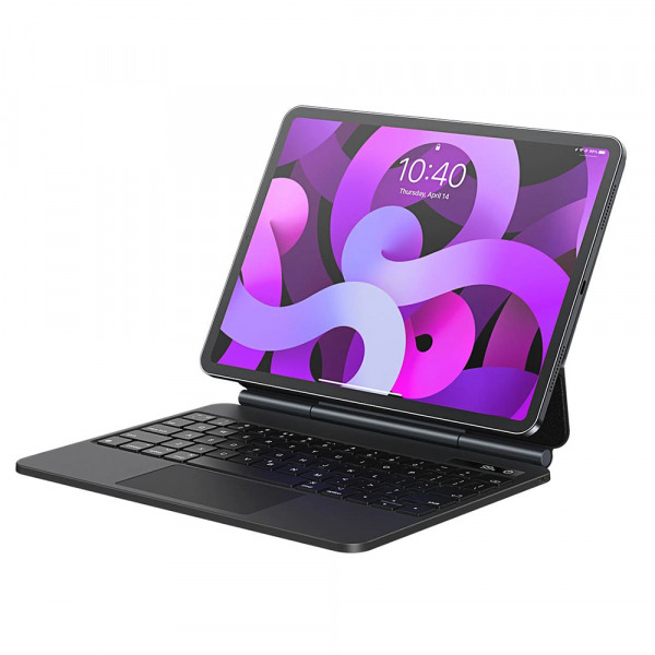 Husa cu Tastatura pentru Apple iPad Air (2022) / Air (2020) / Pro 11 (2018), Baseus, Brilliance with Digital Display, Gri