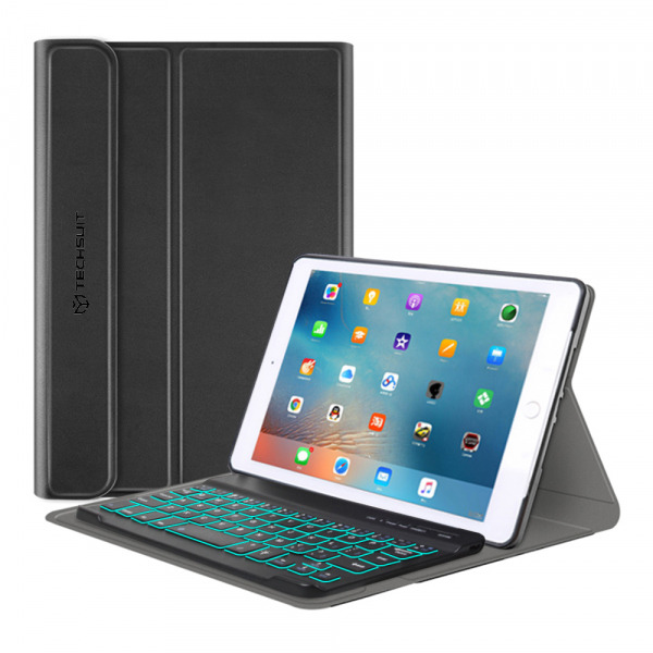 Husa cu Tastatura pentru Apple iPad mini 4 (2015) / mini (2019), Techsuit, CozyTab, Neagra