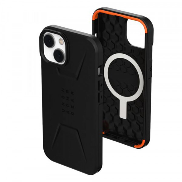 Husa MagSafe pentru Apple iPhone 14 Plus, Urban Armor Gear, Civilian, Neagra