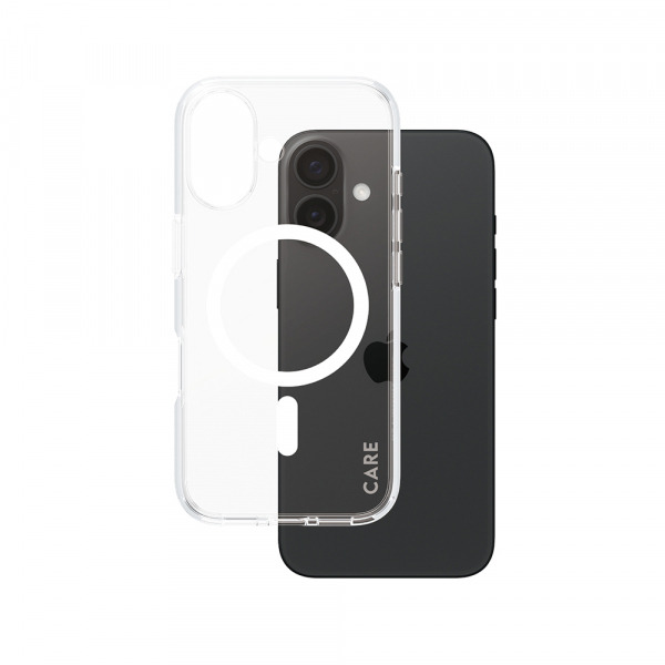 Husa MagSafe pentru Apple iPhone 16, PanzerGlass, Care Urban Combat, Transparenta Alba