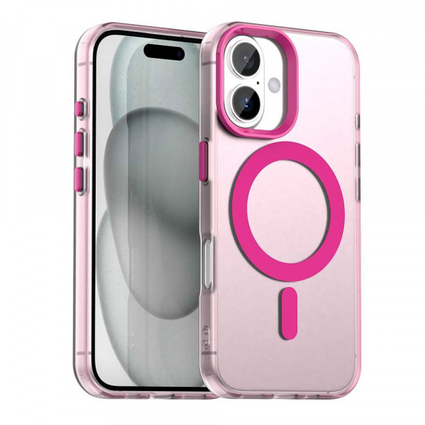 Husa MagSafe pentru Apple iPhone 16 Plus, Techsuit, CandyCase, Roz