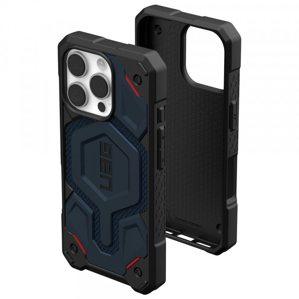 Husa MagSafe pentru Apple iPhone 16 Pro, Urban Armor Gear, Monarch Pro Kevlar, Bleumarin