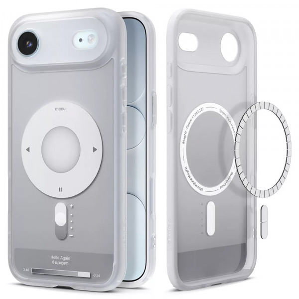 Husa MagSafe pentru Apple iPhone 17 Air, Spigen, Ultra Hybrid Classic, Argintie