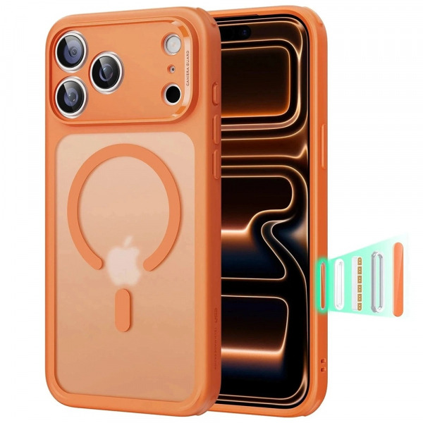 Husa MagSafe pentru Apple iPhone 18 Pro Max / 17 Pro Max, ESR, Classic Hybrid Slide, Portocalie Satinata