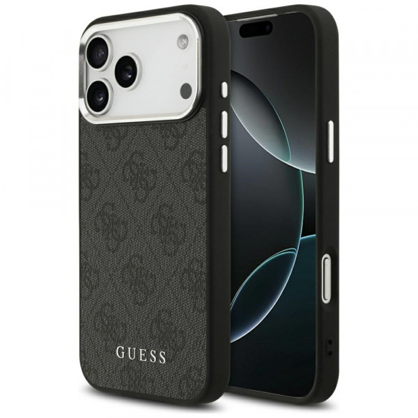 Husa MagSafe pentru Apple iPhone 18 Pro Max / 17 Pro Max, Guess, 4G Classic Logo, Neagra