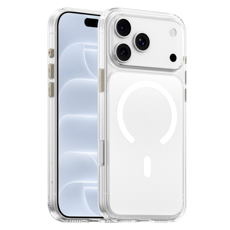 Husa MagSafe pentru Apple iPhone 18 Pro / 17 Pro, Blueo, Crystal+ Anti-Drop, Transparenta