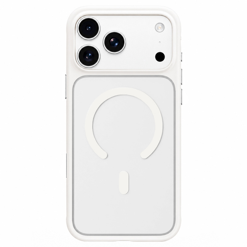 Husa MagSafe pentru Apple iPhone 18 Pro / 17 Pro, Blueo, Skin Friendly Anti-Drop, Alba Satinata