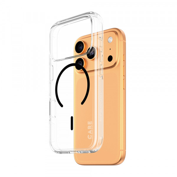 Husa MagSafe pentru Apple iPhone 17 Pro, PanzerGlass, Care Urban Explorer, Transparenta Neagra
