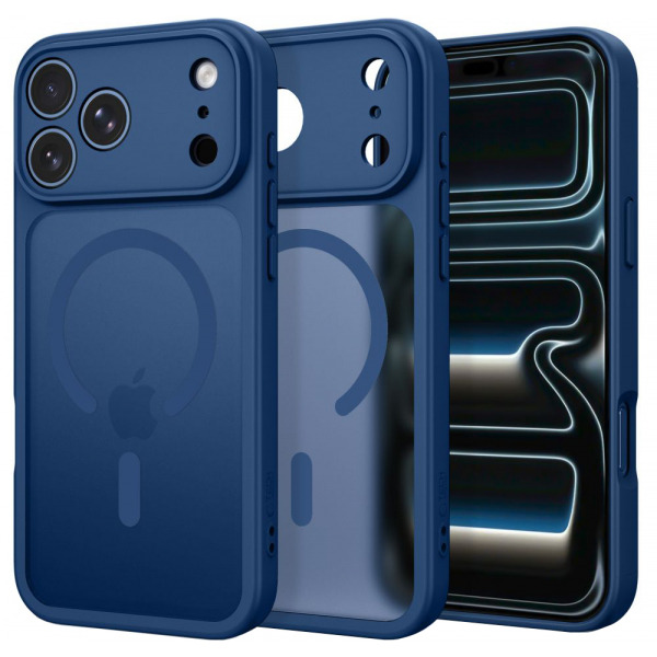 Husa MagSafe pentru Apple iPhone 18 Pro / 17 Pro, Tech-Protect, BasicMag, Bleumarin Mata