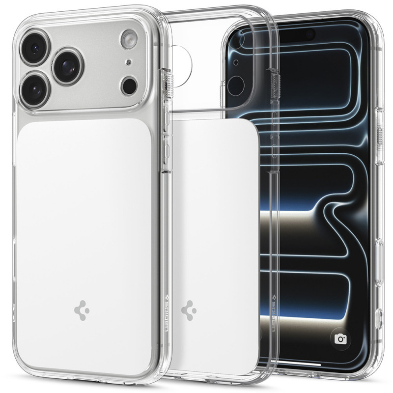 Husa MagSafe pentru Apple iPhone 18 Pro Max / 17 Pro Max, Spigen, Ultra Hybrid T, Alba ACS12132