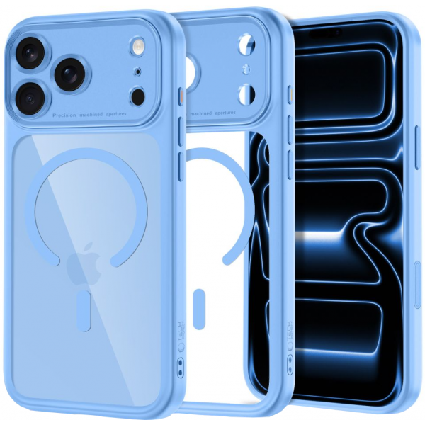 Husa MagSafe pentru Apple iPhone 18 Pro Max / 17 Pro Max, Tech-Protect, MagPeak CC, Bleu