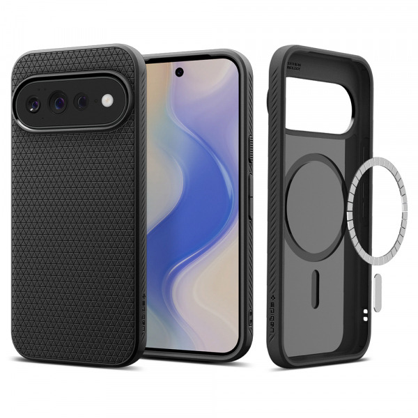 Husa MagSafe pentru Google Pixel 11 Pro XL, Spigen, Liquid Air, Neagra Mata ACS11449