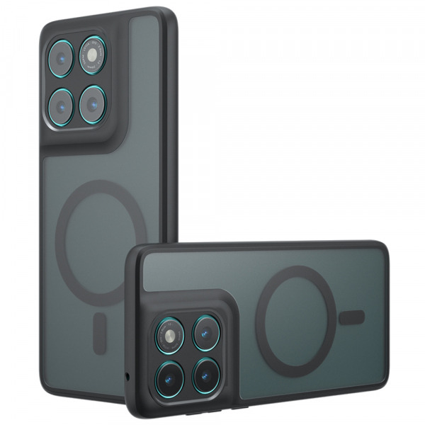 Husa MagSafe pentru Motorola Edge 60 Fusion / Edge 60, Techsuit, PureFrost, Neagra Satinata