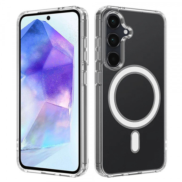 Husa MagSafe pentru Samsung Galaxy A55 5G A556, Techsuit, Pro, Transparenta