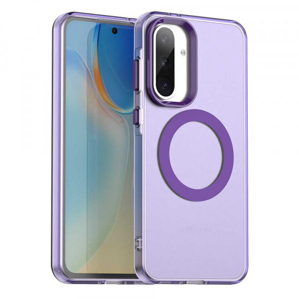 Husa MagSafe pentru Samsung Galaxy A56 A566, Techsuit, CandyCase, Mov