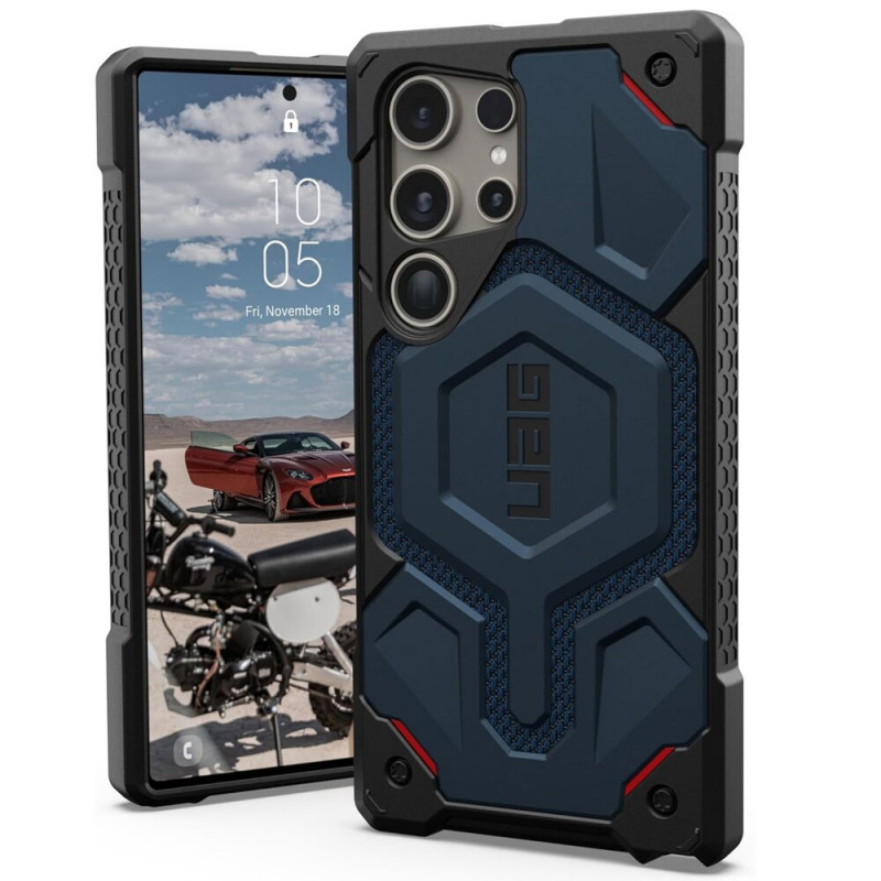 Husa MagSafe pentru Samsung Galaxy S26 Ultra S948, Urban Armor Gear, Monarch Pro Kevlar, Bleumarin