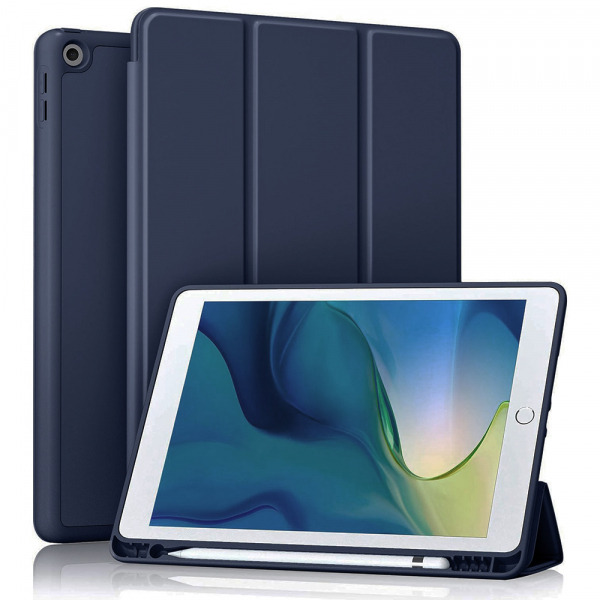 Husa pentru Apple iPad 10.2 (2021) / 10.2 (2020) / 10.2 (2019), Techsuit, Flex Trifold, Bleumarin
