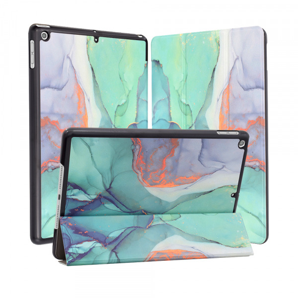 Husa pentru Apple iPad 10.2 (2021) / 10.2 (2020) / 10.2 (2019), Techsuit, FoldPro Green Time, Multicolor