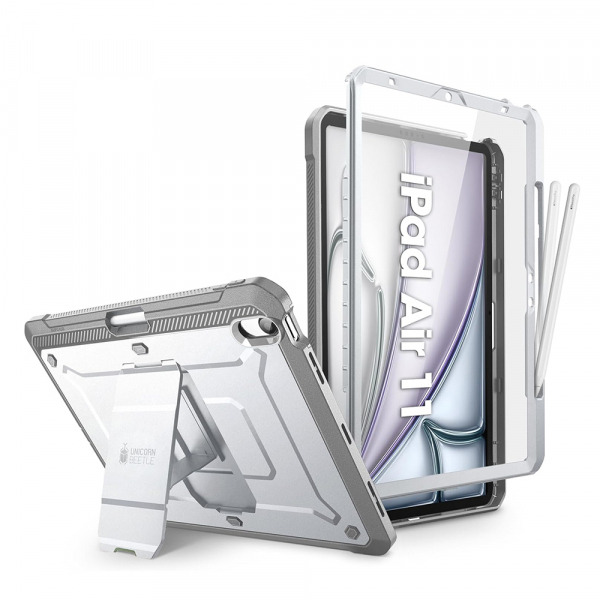 Husa pentru Apple iPad Air 11 (2026) / iPad Air 11 (2025) / Air 11 (2024), Supcase, Unicorn Beetle Pro, Alba