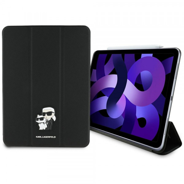 Husa pentru Apple iPad Air 11 (2026) / iPad Air 11 (2025) / Air 11 (2024), Karl Lagerfeld, Saffiano Karl & Choupette, Neagra