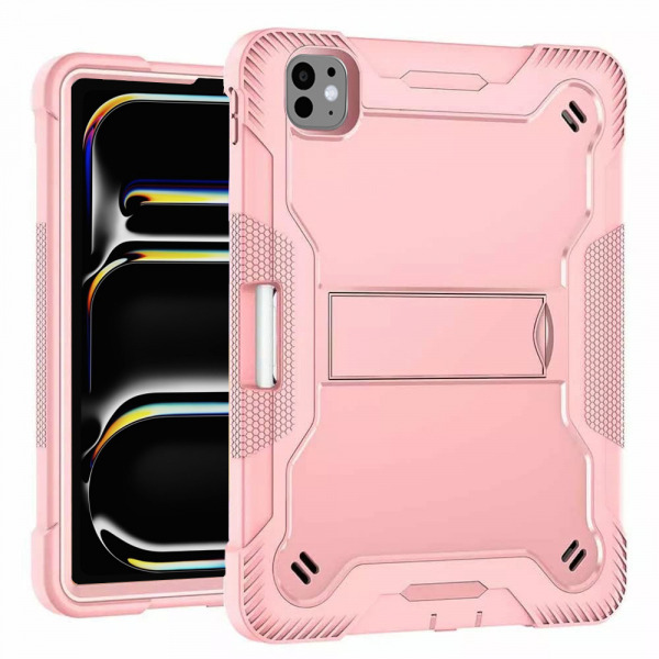 Husa pentru Apple iPad Pro 11 (2024), Techsuit, Rugged TabShell, Roz