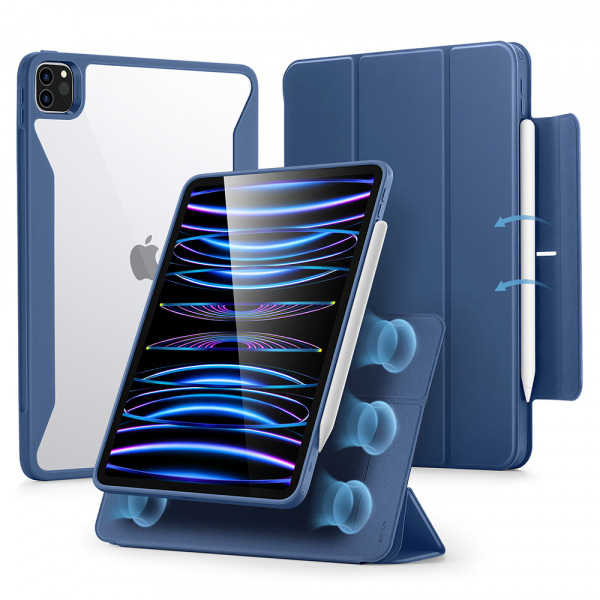 Husa pentru Apple iPad Pro 11 (2022) / Pro 11 (2021), ESR, Rebound Hybrid, Bleumarin
