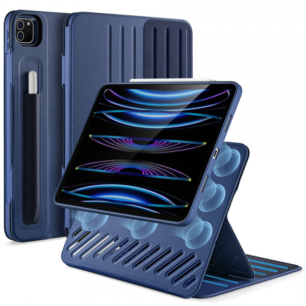 Husa pentru Apple iPad Pro 11 (2022) / Pro 11 (2021), ESR, Sentry Stand, Albastra