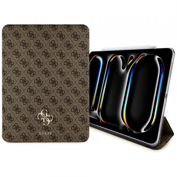 Husa pentru Apple iPad Pro 13 (2024), Guess, 4G Big Logo, Maro