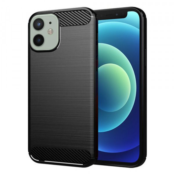 Husa pentru Apple iPhone 12 mini, Techsuit, Carbon, Neagra