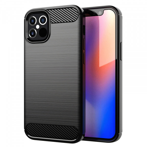 Husa pentru Apple iPhone 12 Pro Max, OEM, Carbon, Neagra