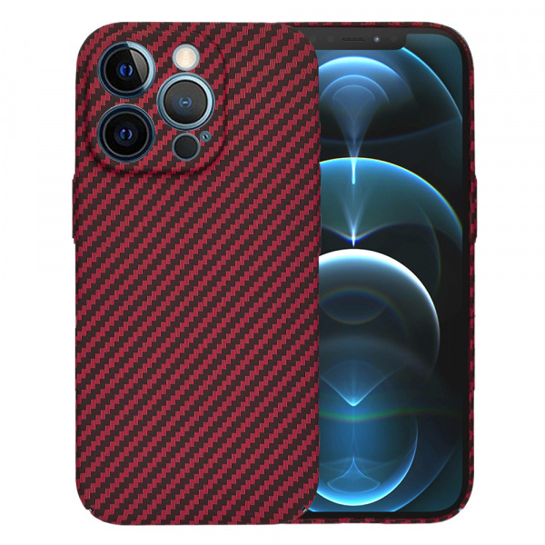 Husa pentru Apple iPhone 12 Pro Max, Techsuit, Carbonite FiberShell, Rosie