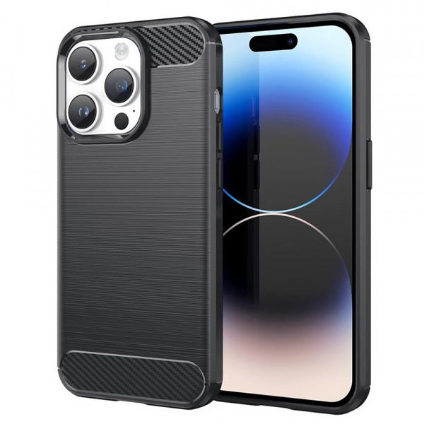 Husa pentru Apple iPhone 14 Pro, Techsuit, Carbon, Neagra