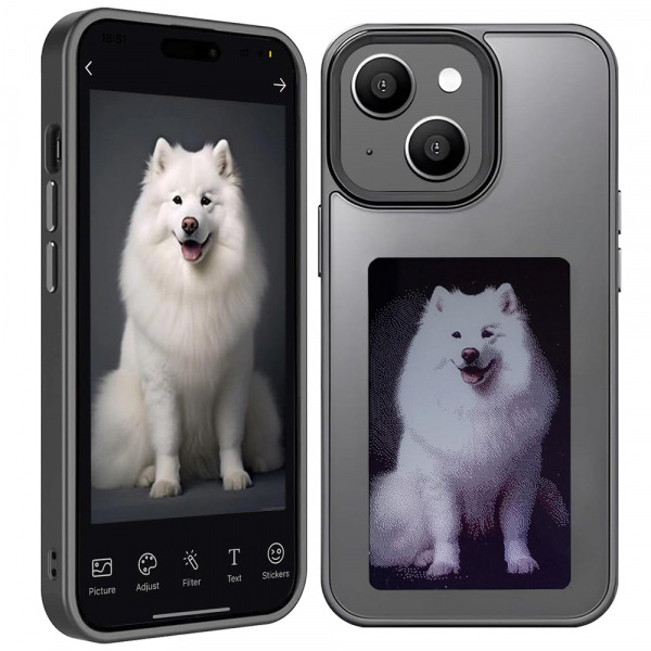 Husa pentru Apple iPhone 15, Techsuit, SmartScreen NFC, Neagra