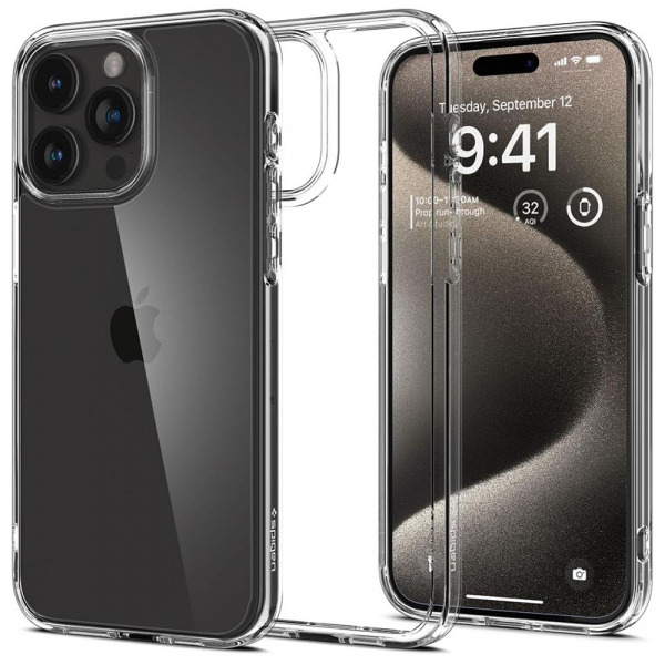Husa pentru Apple iPhone 15 Pro Max, Spigen, Ultra Hybrid, Transparenta