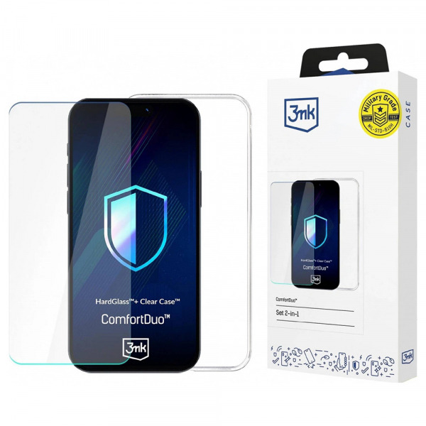 Husa pentru Apple iPhone 16, 3MK, ComfortDuo, Transparenta