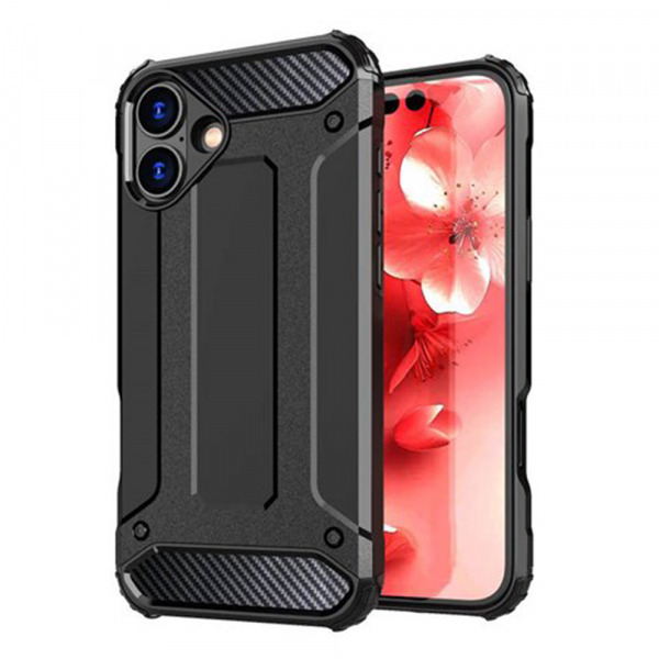 Husa pentru Apple iPhone 16 Plus, Techsuit, Hybrid Armor, Neagra