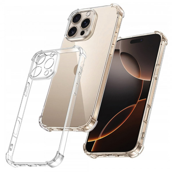 Husa pentru Apple iPhone 16 Pro Max, Techsuit, Shockproof Clear, Transparenta