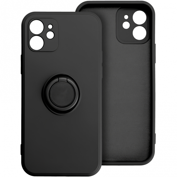 Husa pentru Apple iPhone 16 Pro Max, OEM, Silicone Ring, Neagra