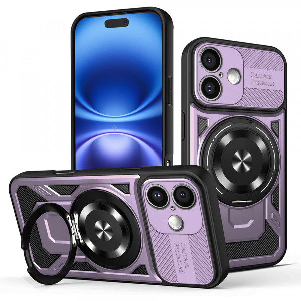 Husa pentru Apple iPhone 16, Techsuit, RuggedCam, Mov