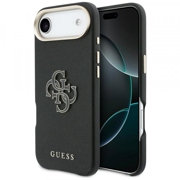 Husa pentru Apple iPhone 17 Air, Guess, Resin Logo, Neagra