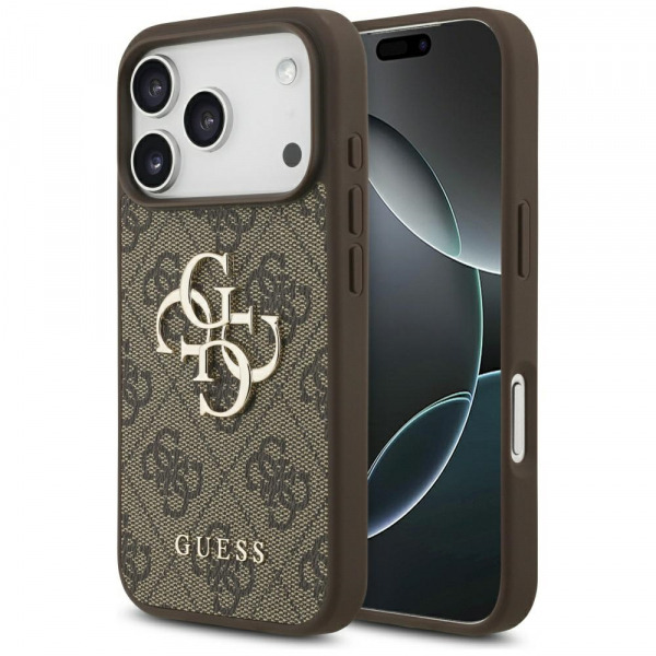 Husa pentru Apple iPhone 18 Pro / 17 Pro, Guess, 4G Big Logo, Maro