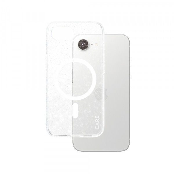 Husa pentru Apple iPhone 17e / 16e, PanzerGlass, Care Urban Combat Star Lit, Transparenta Alba