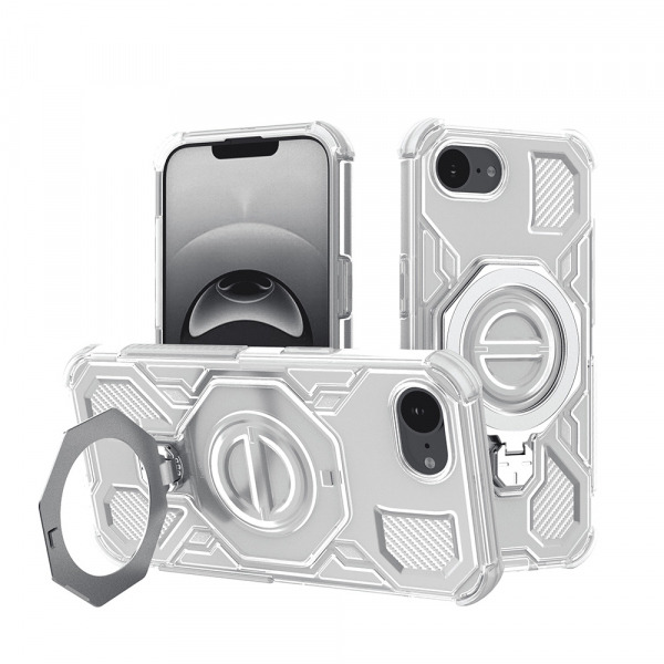 Husa pentru Apple iPhone 17e / 16e, Techsuit, Carbon Shield Pro, Alba