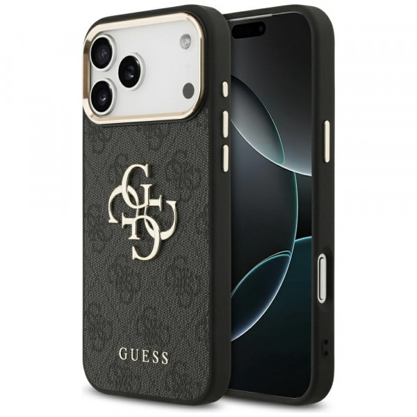 Husa pentru Apple iPhone 18 Pro / 17 Pro, Guess, 4G Big Classic Logo, Neagra