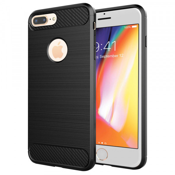 Husa pentru Apple iPhone 8 Plus, Techsuit, Carbon, Neagra
