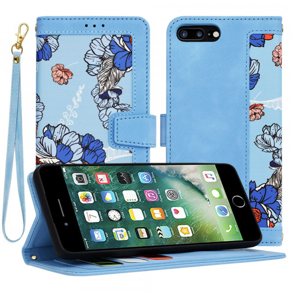 Husa pentru Apple iPhone 8 Plus / 7 Plus, Techsuit, FlipCraft, Bleu